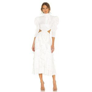 New MERGIM Primrose High Neck Dress in White S
